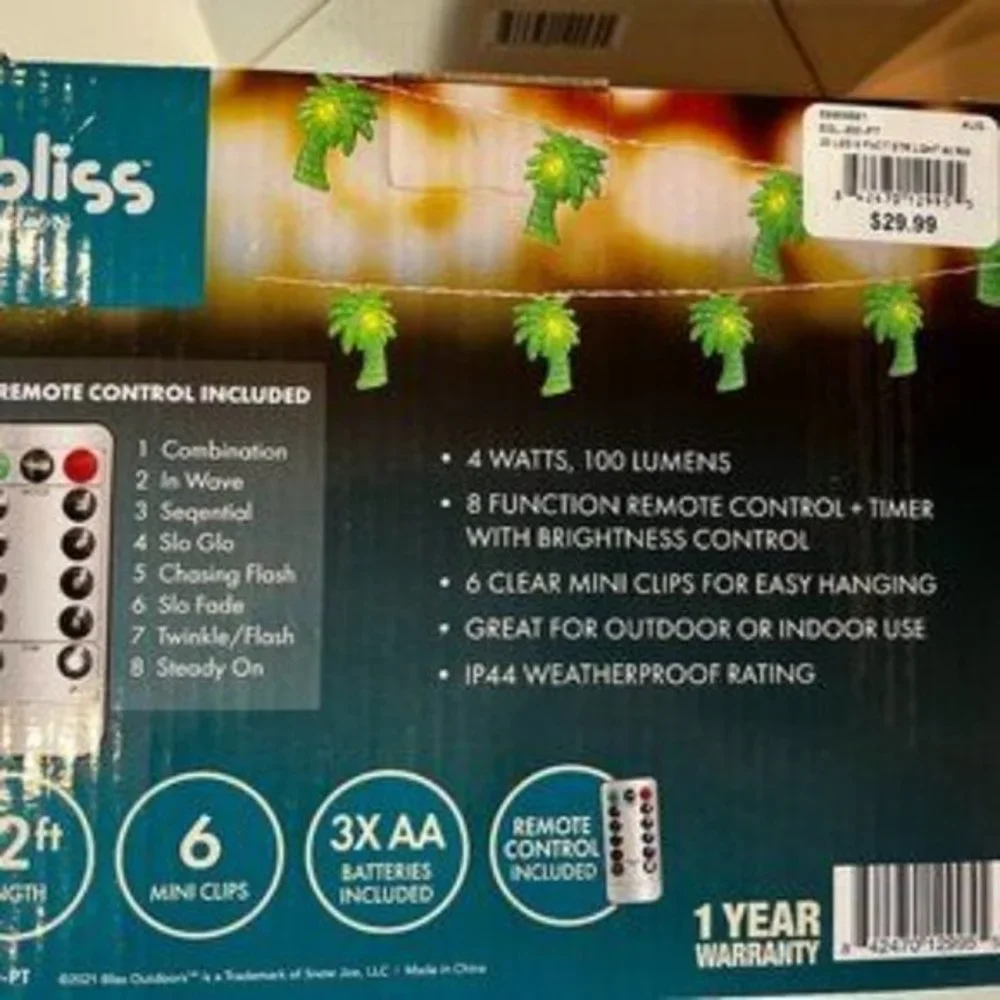 String Lights - Palm Trees (Two Sets!) (new /‎ p/s/x)